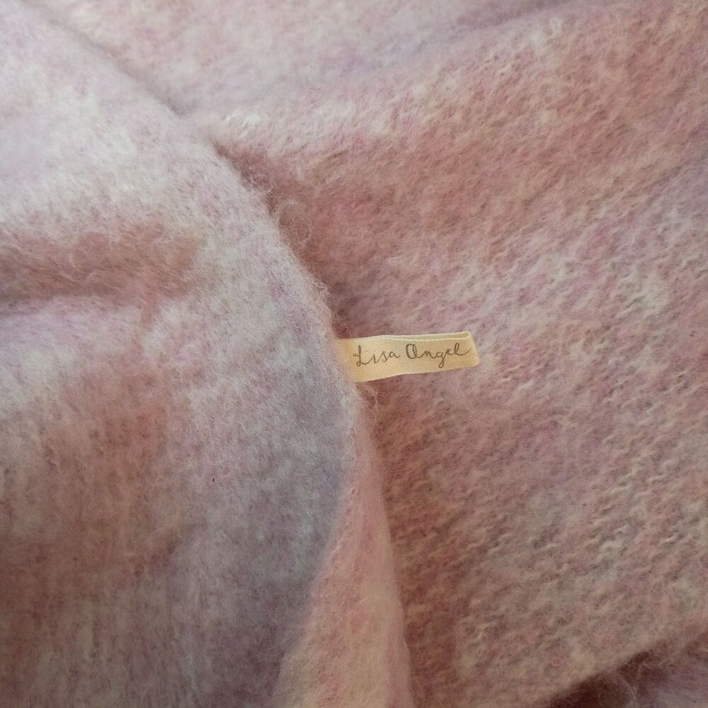 Lisa Angel Pink Soft Oversized Blanket Scarf Thick Chunky Tassel